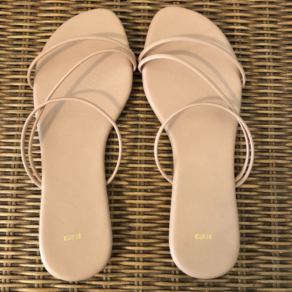 Strappy Nude Slides